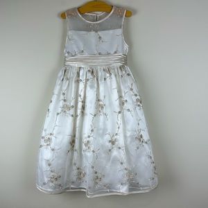 Bonnie Jean girl’s occasion embroidered dress size 6X